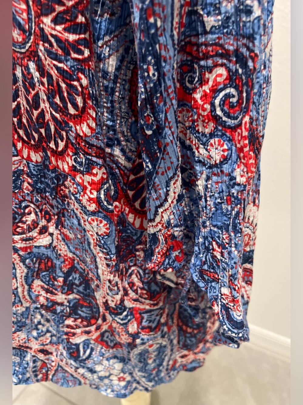 Ruby Rd. Red & Blue Paisley Split-Notch Tunic - Picture 11 of 11